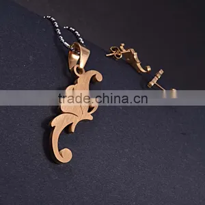German Stainless Steel Jewelry Gold Plated Fashion Jewelry Sets thumbnail-4