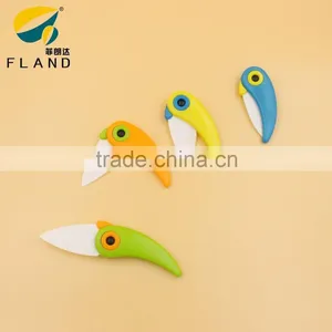 New Arrival Interesting Colour ABS Handle Ceramic Blade Bird Shaped Knife thumbnail-1