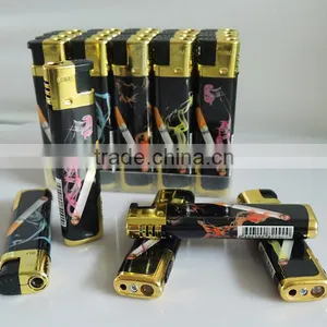 Wholesale Rechargeable Electrionic Windproof Cigarette Lighter With Led and Wrap Paper thumbnail-2