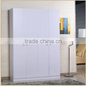 White Color Bedroom Wardrobe Designs 4 Door thumbnail-1
