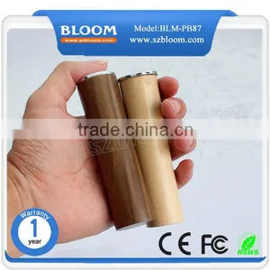 Tube Unique Handy Charger 2600mah ,wholesale Wood Power Bank Gift thumbnail-1