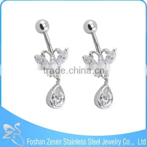 Women Navel Ring Butterflies Belly Button Ring Body Jewelry thumbnail-4