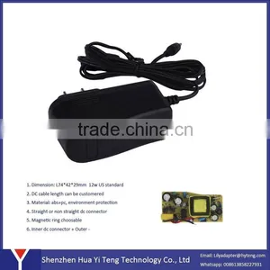 CE Cerificated 12v 1a Power Adapter With US UK Standard Wall Charger thumbnail-6