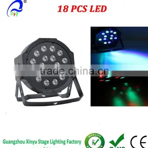 RGB PAR Light 18 LEDs DMX512 Color Mixing Wash Can Stage Light Disco DJ Wedding Party Show Live Concert Lighting thumbnail-1