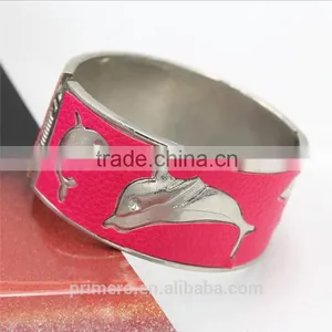 Gypsy Dolphin Gold Color Vintage Enamel Bracelet Bangle Cuff Jewelry For Woman thumbnail-2