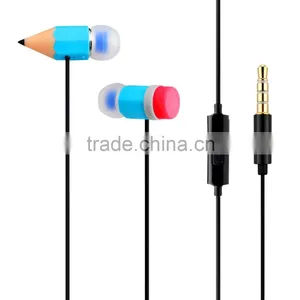 Newest Magic Pencil Stereo Earphone With Microphone and Volum Control SM-IP24 thumbnail-4