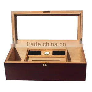 Lacquer Spanish Cedar Wood Cigar Humidor Box thumbnail-2