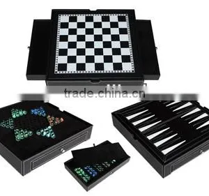 Amazing Double Use Backgammon And Chinese Checker PU Names Of Indoor Games thumbnail-1