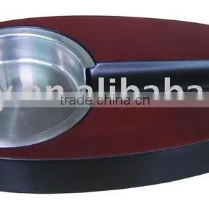 Wooden and Stainless Steel Ashtray thumbnail-1