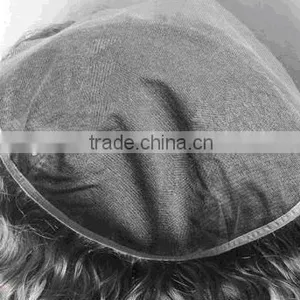 Hot Sale Swiss Lace Toupee With PU on Side Hair Replacement thumbnail-1