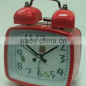 High Quality Square Shape Wrought Iron Smart Specialty Clock for Birthday Gift Wholesale China thumbnail-1
