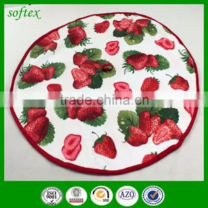 China Supply Round Type Printing Cotton Kitchen Towel With Ties thumbnail-3
