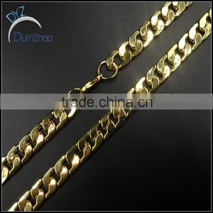 Men's Latest Hip Hop 24k Gold Cuban Chains Necklace thumbnail-1