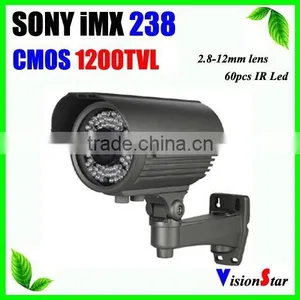CCTV Monitor hd Camera 60pcs IR Leds Varifocal 2.8-12mm Lens IR-CUT OSD Menu Outdoor WDR SONY IMX238 Ip66 CCTV Camera thumbnail-1