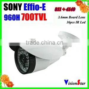 Video Camera Outdoor 3.6mm Board Lens 36pcs ir Leds 960h Ccd 700tvl Sony Effio-E Ip66 Waterproof Bullet Camera With High Quality thumbnail-1