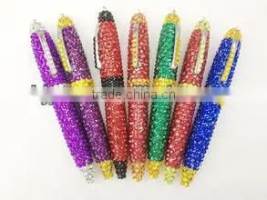Short Multicolor Gift Crystal Pen ,Bling Rhinestone Ballpoint Pen thumbnail-1