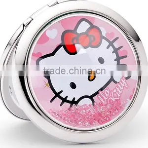 Portable Makeup Mirror With Rhinestone Pocket Mirror thumbnail-1