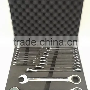 22 Pcs Aluminium Case Combination Ratchet Wrench Tool Set thumbnail-1