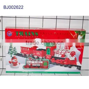 Happy Kids Toy Christmas Train Funny Plastic Slot Toy Smoking Train thumbnail-1