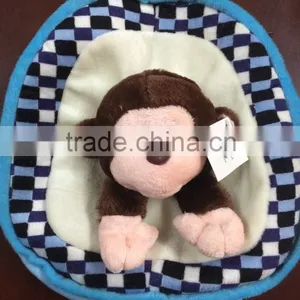Cute Monkey Shape Customized Plush Animal Backpack for Little Girl/boy thumbnail-1