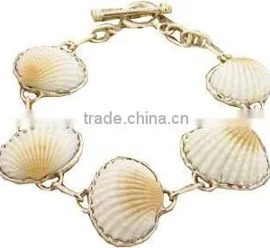 Shell Banned , Gemstone Jewelry, Silver Bracelet thumbnail-1