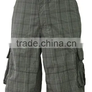 Fashion Check Men's Shorts, Men's Cargo Shorts thumbnail-1