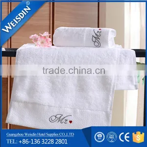 Guangzhou 16S Hotel Supplies Custom Logo Cotton Face Towels Dobby Towel thumbnail-3