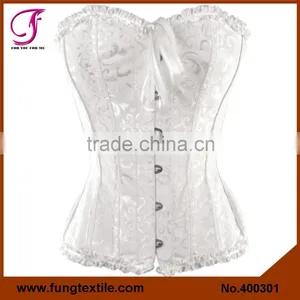 400302 Factory Directly Good Quality Satin Plus Size Sexy Corsets Bustiers Tops thumbnail-3