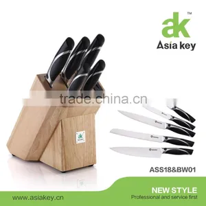 Practical Complete Kitchen Knife Set, Professional S.s Knife, Wood Block thumbnail-1