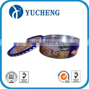 Large Food Grade Metal Round Tin Box With Customed Printing thumbnail-2