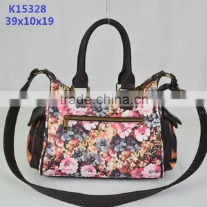 2015 New Style Fashion Fabric Handbag Match pu Leather thumbnail-3
