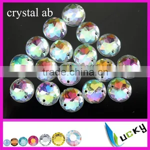LUCKY Highest Quality Flat Back Sew-on Acrylic Stone Acryl Strass thumbnail-1