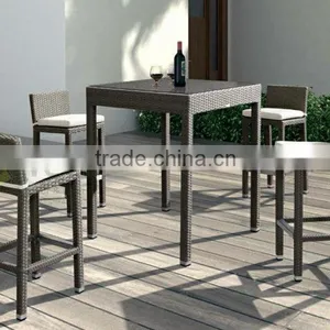 Garden Bar Chair Wicker Furniture With Brown Rattan Outdoor thumbnail-1