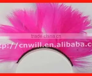 Fashion Feather Eyelash Hot Pink Feather Eyelashes Colorful Eyelashes thumbnail-1