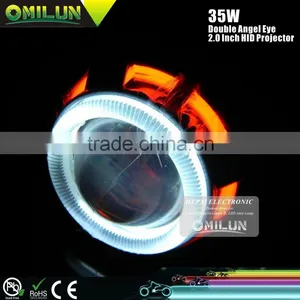 12V 2.0" Inch Hid Projector Lens Lamp With Double Angel Halo Ring thumbnail-4