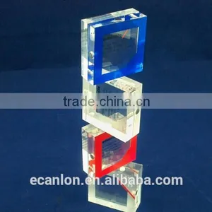 Transparent Magnet Perspex Cube,acrylic Block Sign Holderfor Picture thumbnail-3