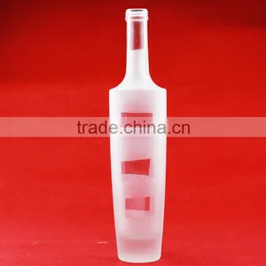 Professional Customized Glass Printing Bottles Cork Cylinder Glass Wine Bottles 750ml Striangle Shape Bottles thumbnail-5