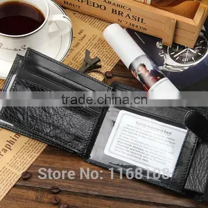 Hot Sale Men Card Holder Pocket Money Clip Mens Stylish Leather Wallet thumbnail-5
