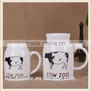 Porcelain Milk Cup Small Mouth Design Cow Milk Mug thumbnail-4