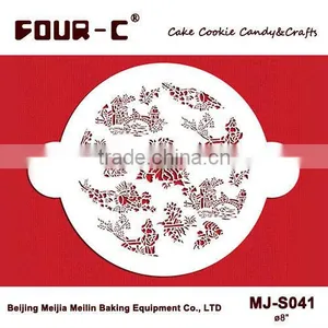 French Toile Cake Stencil,sugar Art Stencil,cake Design Tools thumbnail-1