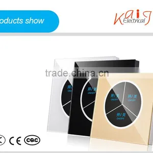 3 Gang Smart Touch Screen Wall Plate Light Switch 1000w thumbnail-1