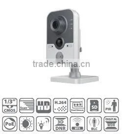 1.3MP IR Built-in Micro SD Hikvision Cube Network Camera With WIFI Function thumbnail-2