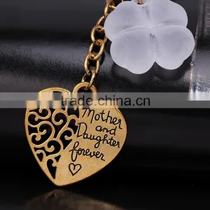 In Stock Charm Key Chain Mother and Daughter Forever Love Heart Keychain Keyring For Gift thumbnail-1