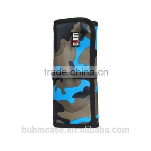 Wholesale BUBM Waterproof Camouflage Blue PU Digital Storage Bag thumbnail-1