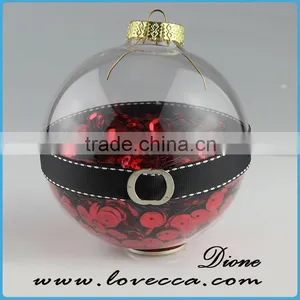 2015 NEW ARRIVAL !!! Clear Angle Inside Christmas Ball in 10cm thumbnail-6