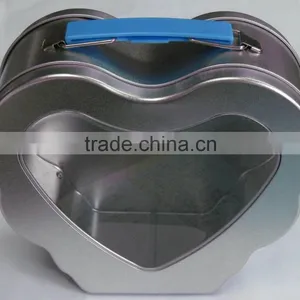 Wholesale Metal PVC Candy Tin Boxes With Plastical Handle thumbnail-1
