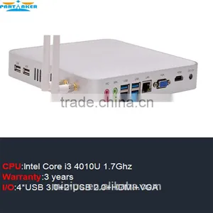 8G RAM 64G SSD 1TB HDD Fanless Mini Desktop PC Computer HTPC Intel Celeron 1037U Dual Core Ultra Thin Aluminium PC Computer thumbnail-1
