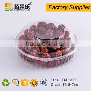 PET Clear Plastic Round Salad Packaging Box thumbnail-1