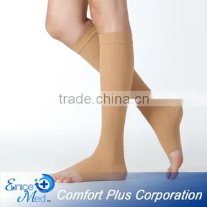 Class 2 23-32 MmHg Health Socks Knee High Open Toe Compression Stocking thumbnail-1