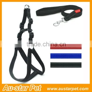 Hot-sales Comfortable Foam Padded Pet Dog Harness and Leash Set With Reflective Strip thumbnail-3